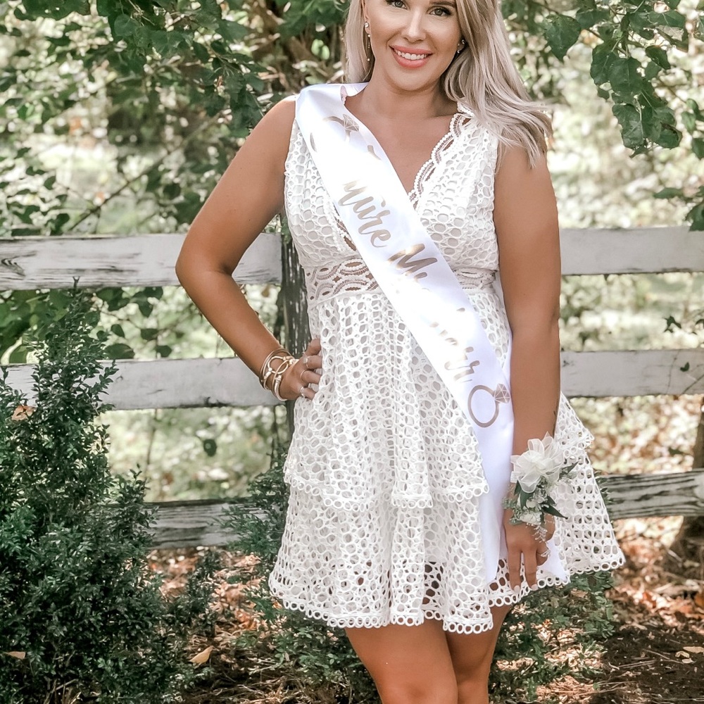 White tiered dress